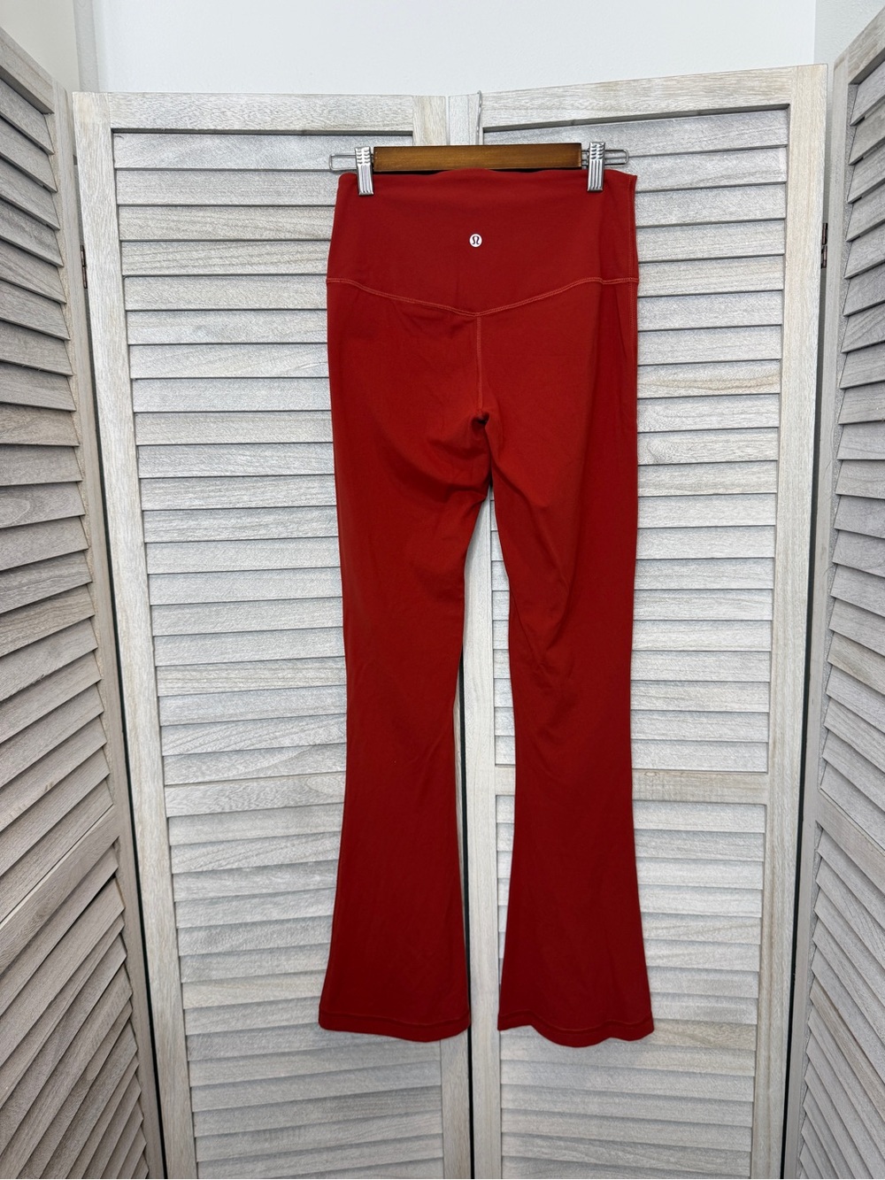Lululemon Groove Super High Rise Flared Pant Nulu Red Rust Women’s Size 8 - Picture 6 of 9